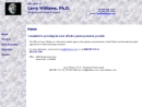 Website Snapshot of Larry Williams, Ph.D., Registered Patent Agent