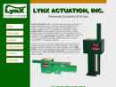 Website Snapshot of LYNX ACTUATION INC