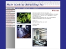 Website Snapshot of Mahr Machine Rebuilding, Inc.