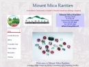 Website Snapshot of Mount Mica Rarities