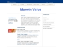 Website Snapshot of Marwin Valve