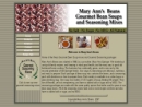 Website Snapshot of Mary Ann's Beans