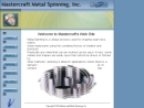 Website Snapshot of Mastercraft Metal Spinning Inc