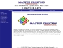 Website Snapshot of Master Printing Co.