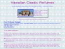 Website Snapshot of Hawaiian Classic Perfumes, Inc.