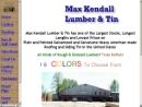 Website Snapshot of Kendall Lumber & Tin Co., Max