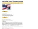 Website Snapshot of McAlester Army Ammunition Plt.