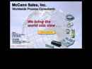 Website Snapshot of McCann Sales, Inc.
