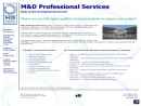Website Snapshot of M&D PROFESSIONAL SERVICES INC