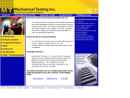 Website Snapshot of Mechanical Testing, Inc.