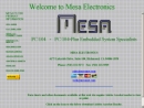 Website Snapshot of Mesa Electronics