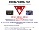 Website Snapshot of Metalforms, Inc.