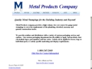 Website Snapshot of Metal Products Co.