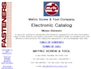 Website Snapshot of Metric Screw & Tool Company