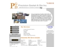 Website Snapshot of Manufacturer's Gasket Co. owned by Precision Gasket & Die, Inc