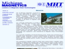 Website Snapshot of Michigan Magnetics