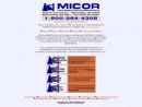 Website Snapshot of Micor Co., Inc.
