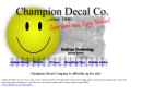Website Snapshot of Champion Decal Co.