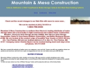 Website Snapshot of Mountain & Mesa Construction & Supply