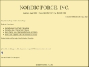 Website Snapshot of Nordic Forge, Inc.