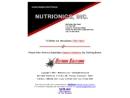 Website Snapshot of Nutrionics, Inc.