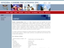 Website Snapshot of ONEIDA COMMUNICATIONS, INC.