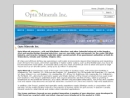 Website Snapshot of International Materials & Supplies Inc., An Opta Minerals Co.