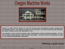 Website Snapshot of Oregon Machine Works