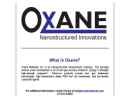 Website Snapshot of OXANE MATERIALS INC