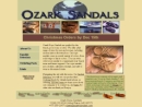 Website Snapshot of Ozark Sandals