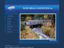 Website Snapshot of PACIFIC BRIDGE & CONSTRUCTION, INC
