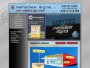 Website Snapshot of Paradise Signs