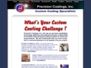 Website Snapshot of Precision Coatings, Inc.
