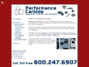Website Snapshot of Performance Carbide