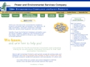 Website Snapshot of Power and Environmental Services Co.