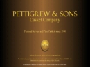 Website Snapshot of Pettigrew & Sons Casket Co.