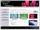 Website Snapshot of Precision Glass Products