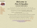 Website Snapshot of Pins-N-Needles