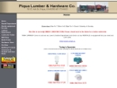 Website Snapshot of Piqua Lumber & Hardware Co