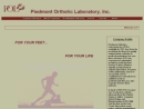 Website Snapshot of Piedmont Orthotic Laboratory, Inc.