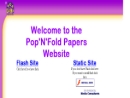 Website Snapshot of Pop'n'fold Papers Inc