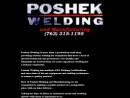 Website Snapshot of Poshek Welding & Mfg.