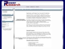 Website Snapshot of Power Research