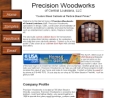 Website Snapshot of Precision Woodworks of Central Louisiana, LLC