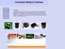 Website Snapshot of Precision Motion Controls