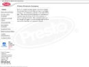 Website Snapshot of Presto Products Co.