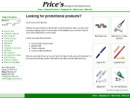 Website Snapshot of Price's Printing