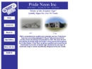 Website Snapshot of Pride Neon, Inc.