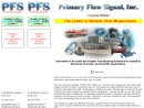 Website Snapshot of Primary Flow Signal, Inc.