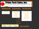 Website Snapshot of PRIME TECH SALES INC